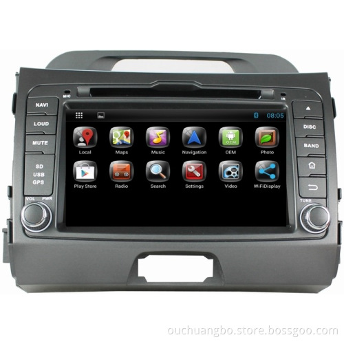 Ouchuangbo 100% pure android 4.2 OS multimeida radio DVD for Kia Sportage R 2010-2012